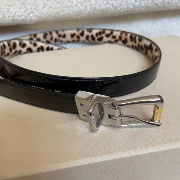 Ralph Lauren Leopard Print Belt with Silver Buckle - Picture 5 of 9